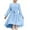 Light Blue, variant on REDARER Girls' Long Sleeve Dress with Tie Belt & Hi-Low Hem Stylish Flowy Semi-Formal Party Dress,10-11 Years