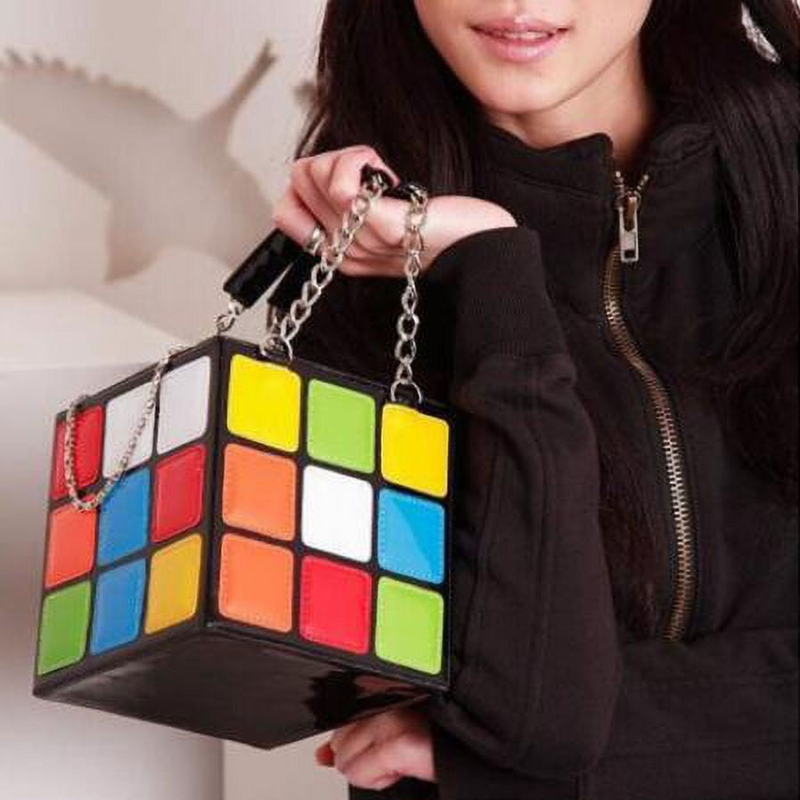 Rubik’s Cube Colorful Cubic Purse Bag Handbags Clutch Bag