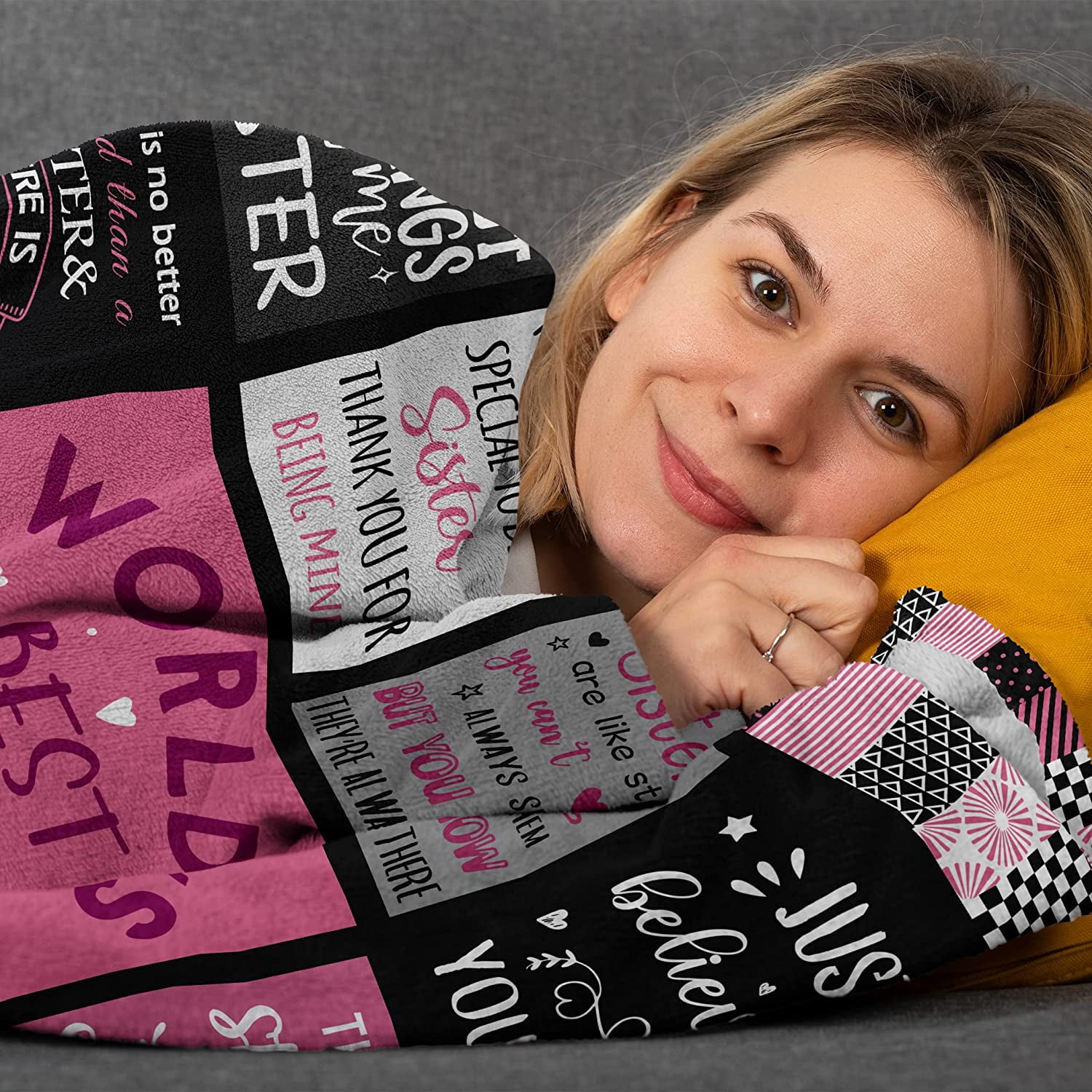 sister gifts throw blanket 50"x60" - sister birthday gifts from sister - sisters gifts from sister - happy birthday gifts for sister - gifts for sister - sister blanket - best sister gift idea
