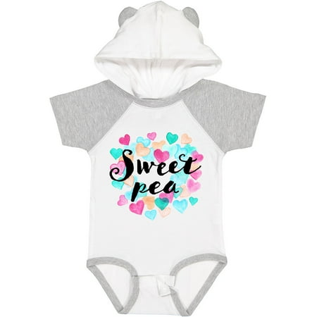 

Inktastic Sweet Pea Hearts Gift Baby Boy or Baby Girl Bodysuit