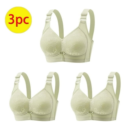 LLYWEY Wire-Free Bra on Clearance Bras Women No Underwire Push up Ladies Push-Up Bra Style-630 Women Multiway Bra Feature Adult Female Bralette Sports Bras Green-1 38B