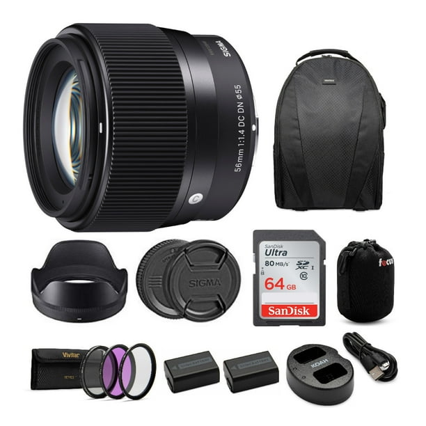 Sigma 56mm f/1.4 DC DN Contemporary Lens for Sony EMount Cameras