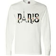 thumbnail image 3 of Inktastic Paris Eiffel Tower with Flowers Long Sleeve T-Shirt, 3 of 5