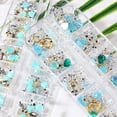 thumbnail image 4 of CoreLiving Gold Nail Art Charms Kit with White Pearls, Gold Beads and Rhinestones, Mixed Size 3D Gems for DIY Manicure Decoration, 12 Grid Long Case, 4 of 4