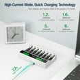 thumbnail image 6 of HiQuick 4x Rechargeable AA Batteries 2800mAh 1.2V NiMH with 8 Bay LCD Battery Charger for Ni-MH Ni-CD AA AAA, 6 of 13