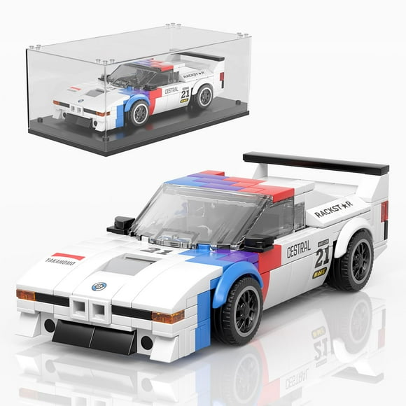 Mould King Speed Champion Race Car Building Toy for Boy Teen Racing Sports Collectable Model Car Construction Toy with Display Case Racing Car Building Kit for Adults Kids 8+ 27062