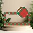 thumbnail image 2 of 1 Pcs Red and Green Argyle License Plate Frame,License Plate Cover for Car Decorative Parts,Aluminum License Plate Bracket Holder Rust-Proof for US Standard Car, 2 of 8