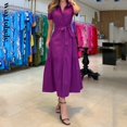thumbnail image 1 of Élégante Robe Longue Col Rond - à Poitrine Simple avec Lacets Taille Ajustée pour un Look Mince en Soirée d'Été, 1 of 5