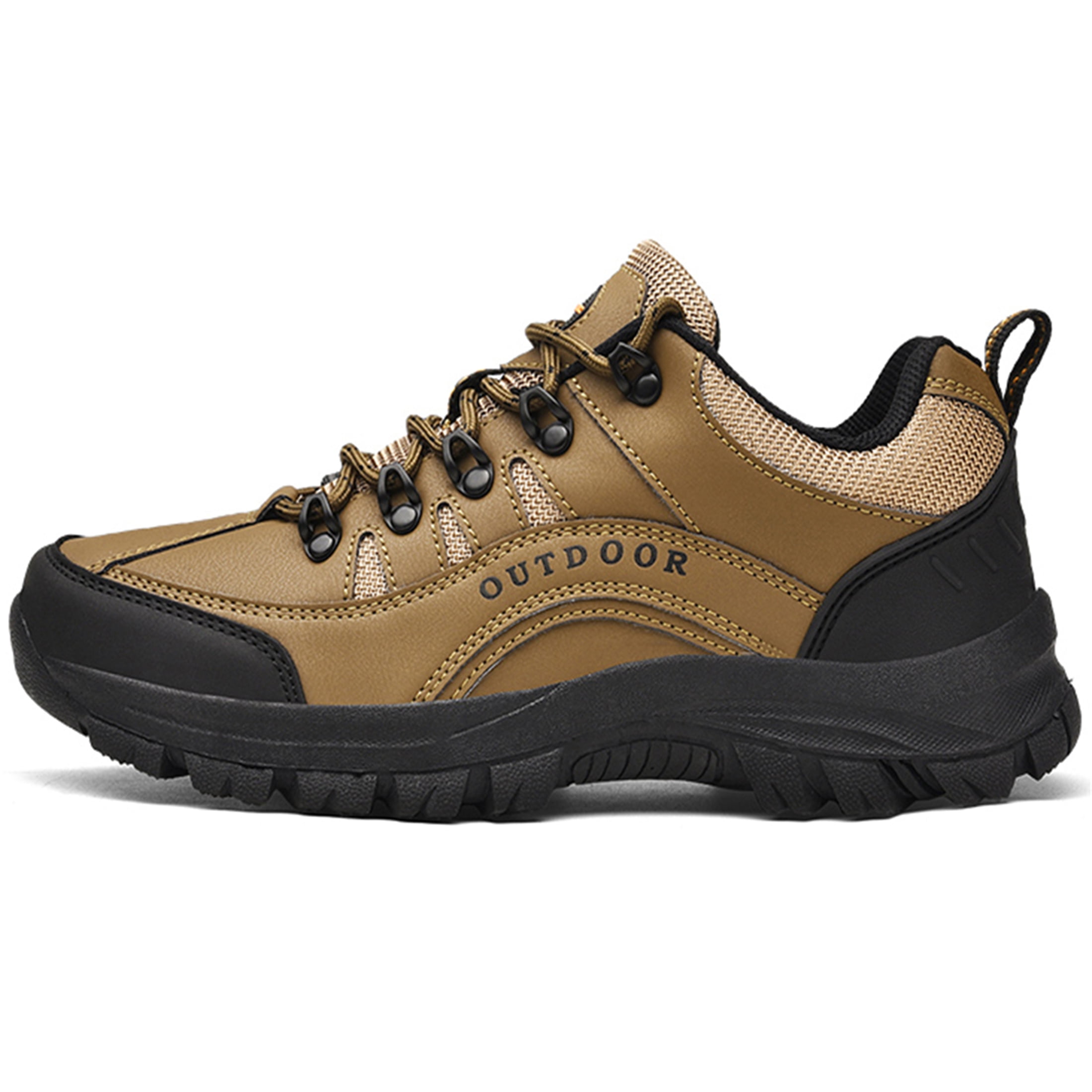 LASUDRAA Men's Hiking Shoes Waterproof Non-Slip Low-Up Sport Shoes Comfortable Outdoor Sneakers