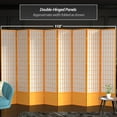 thumbnail image 6 of Red Lantern 7 ft. Tall Window Pane Shoji Screen - Honey - 8 Panels, 6 of 7