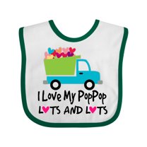 Inktastic I Love My PopPop Boys Baby Bib