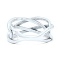 thumbnail image 2 of Infinity X Cross Weave Entangle Band Oxidized Thumb Ring Band 925 Sterling Silver Size 10, 2 of 5