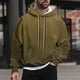 thumbnail image 1 of Sudadera con capucha para hombre, estilo casual, con cuello redondo, estampado, manga larga, blusa de poliéster, 1 of 6