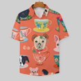 DNAGSB Miniature Dogs Cute 265 Mens Casual Shirts, Casual Mens Summer