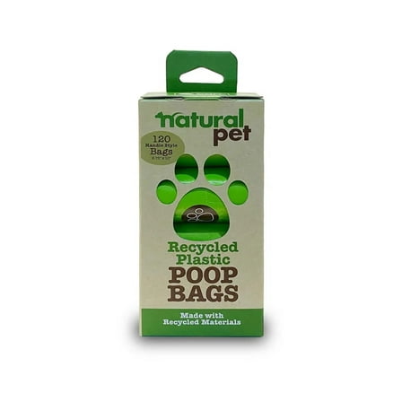 Natural Pet- Recycled Plastic Poop Bags 120 CT