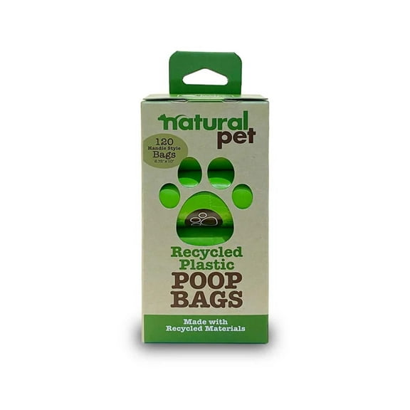 Natural Pet- Recycled Plastic Poop Bags 120 CT