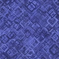 thumbnail image 1 of Ahgly Company Machine Washable Indoor Square Transitional Cobalt Blue Area Rugs, 5' Square, 1 of 7