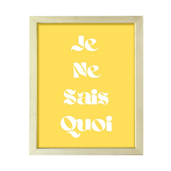 Designs ByLITA Je Ne Sais Quoi, 5 x 7 Wooden Wall Print (Framed) | French Quotes Room Decoration