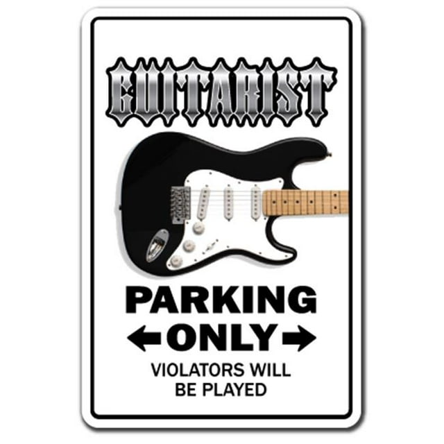 SignMission D-8-Z-Guitarist 8 x 12 in. Novelty Sticker - Electric Guitar