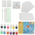 thumbnail image 1 of Kit de pintura marmolada para arte, 12 colores, 6 ml, pigmentos minerales para pintar por uno mismo, interesante y relajante, juego de pintura marmolada portátil para pintar por uno mismo, 1 of 9