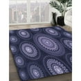 thumbnail image 2 of Ahgly Company Indoor Round Patterned Night Blue Area Rugs, 7' Round, 2 of 6