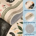 thumbnail image 4 of Nanan 5' Round Area Rug, Washable Cat Botanical Non Slip Stain-resistant Rugs for Dorm Apartment, Soft Foldable Carpet, Beige, 4 of 6