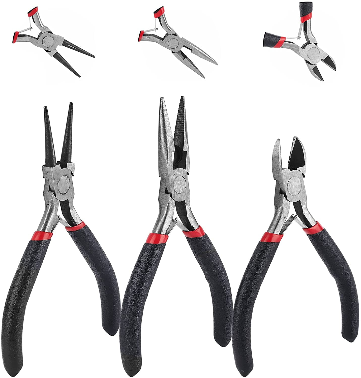 5 Rolls Jewelry Wire 3 Pieces Jewelry Pliers Tarnish Resistant Beading Wire  Needle Nose Pliers Wire Cutters Jewelry Copper Wire Jewelry Repair Making