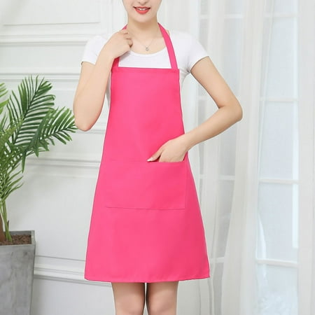 

Waterproof Oil Cooking Apron Chef Aprons for Women Men Kitchen Bib Apron Idea for Dishwashing Cleaning Painting Rose Red
