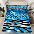 thumbnail image 2 of Castle Fairy Zebra Cheetah Print Twin Sheet Sets for Kids Teens,Abstract Gradient Bedding, 2 of 7
