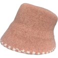 thumbnail image 4 of CoCopeaunts Bucket Hat for Women Solid Color Soft Wool Fisherman Hat Winter Wool Warm Fashion Plaid Brim Foldable Basin Hat, 4 of 8