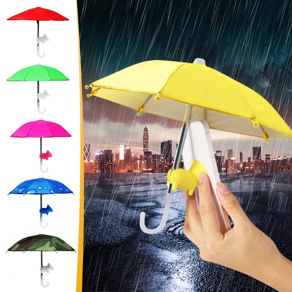 FEOLGEHLY Phone Umbrella, Mini Umbrella, Phone Umbrella Suction Cup Stand, Umbrella for Phone with Universal Adjustable Phone Holder, for Outdoor Mobile Phones Anti Sun&Rain, Camouflage
