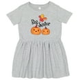 thumbnail image 3 of Inktastic Big Sister Pumpkins with Fall Leaves Girls Toddler Dress, 3 of 5