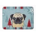 thumbnail image 1 of Carolines Treasures BB1758RUG Winter Holiday Fawn Pug Machine Washable Memory Foam Mat, 1 of 4