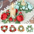 thumbnail image 2 of 2Pcs Candlestick Garland Lifelike Candle Holder Wreath Long-lasting Artificial Wreath for Home Party Decoration, 2 of 7