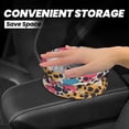 thumbnail image 2 of Round Car Trash Can 7×5.9in Waterproof, Durable, Not Easy To Fade, Easy To Install And Disassemble To Prevent Interior Pollution Leopard Print Pattern Rainbow_1, 2 of 7