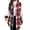 Red, variant on Womens Plus Size Sleeveless Plaid Vest Wool Blazer Jackets Cardigan Outerwear Fall Winter Tops 1X-4X