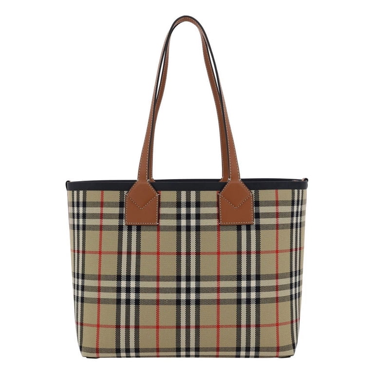 Burberry Female Sm London Tote Bag - Cotton - Brown Brown 