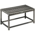thumbnail image 1 of Outsunny Table d'Appoint avec Panneau en Plastique sous le Dessus de Table, Table d'Appoint, Gris, 1 of 10