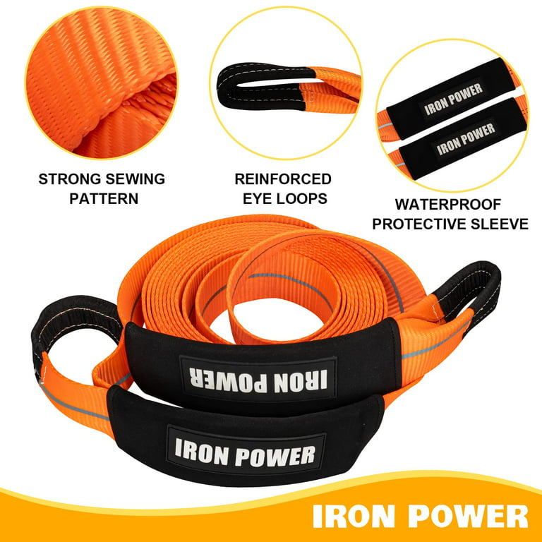 10,000 lb. Capacity 3 in. x 30 ft. Recovery Snatch Strap