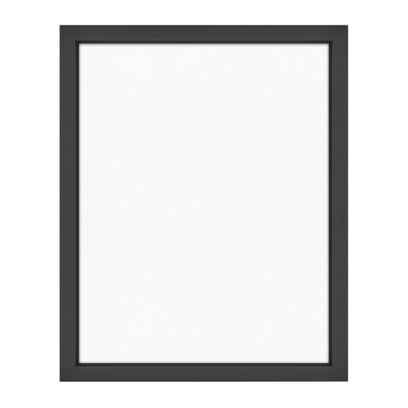 MCS Floating Frame with Canvas Included Art Frames for Canvas Paintings with Adhesive Fasteners and Hanging Hardware Black 11 x 14 Inch