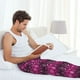 thumbnail image 5 of Fotbe Snowflakes And Christmas Pantalones de Pijama para Hombre, Pantalones de Dormir, Pantalones de Casa con Cintura Ajustable y Bolsillos-3X-Large, 5 of 6