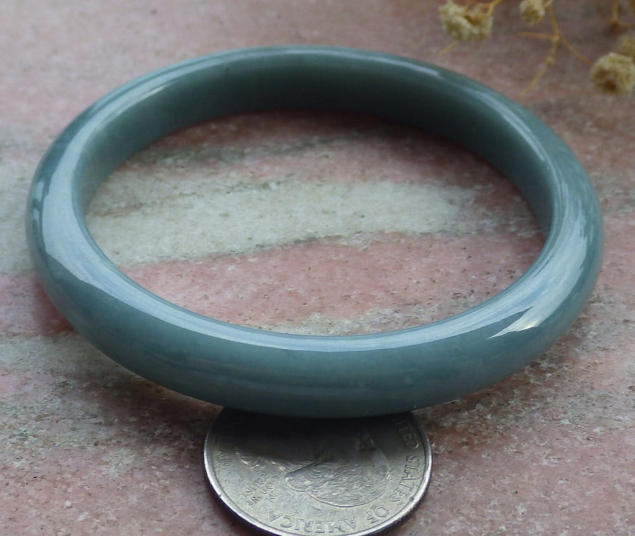 Green Natural A JADE Jadeite Bangle Bracelet 57 mm 680249 TN