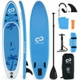 thumbnail image 1 of Goplus Large Inflatable SUP Board, Portable Paddle Board with 5D rings Stand Up Paddle Board for Youth & Adult Blue, 1 of 10