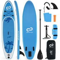 Goplus 10' Inflatable SUP Board, Portable Paddle Board with 5D rings Stand Up Paddle Board for Youth & Adult Blue