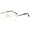 Silver, variant on Men Anti-blue Light Business Reading Glasses 4.00 Fashion Spring Hinge Gunmetal Metal Readers +4.00 Strength