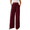 Burgundy, variant on Cuteduck Women's Solid Color Wide Leg Pants – High Waisted Flowy Palazzo Trousers with Slant Pockets Casual Loose Pants S-2XL