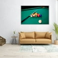 thumbnail image 2 of Pool Table With Props - Wrapped Canvas Print Wall Art | 24" W x 16" H, 2 of 4