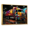 thumbnail image 2 of Designart "Urban Art Semi Truck" Truck Floater Framed Canvas Art Print, 2 of 5