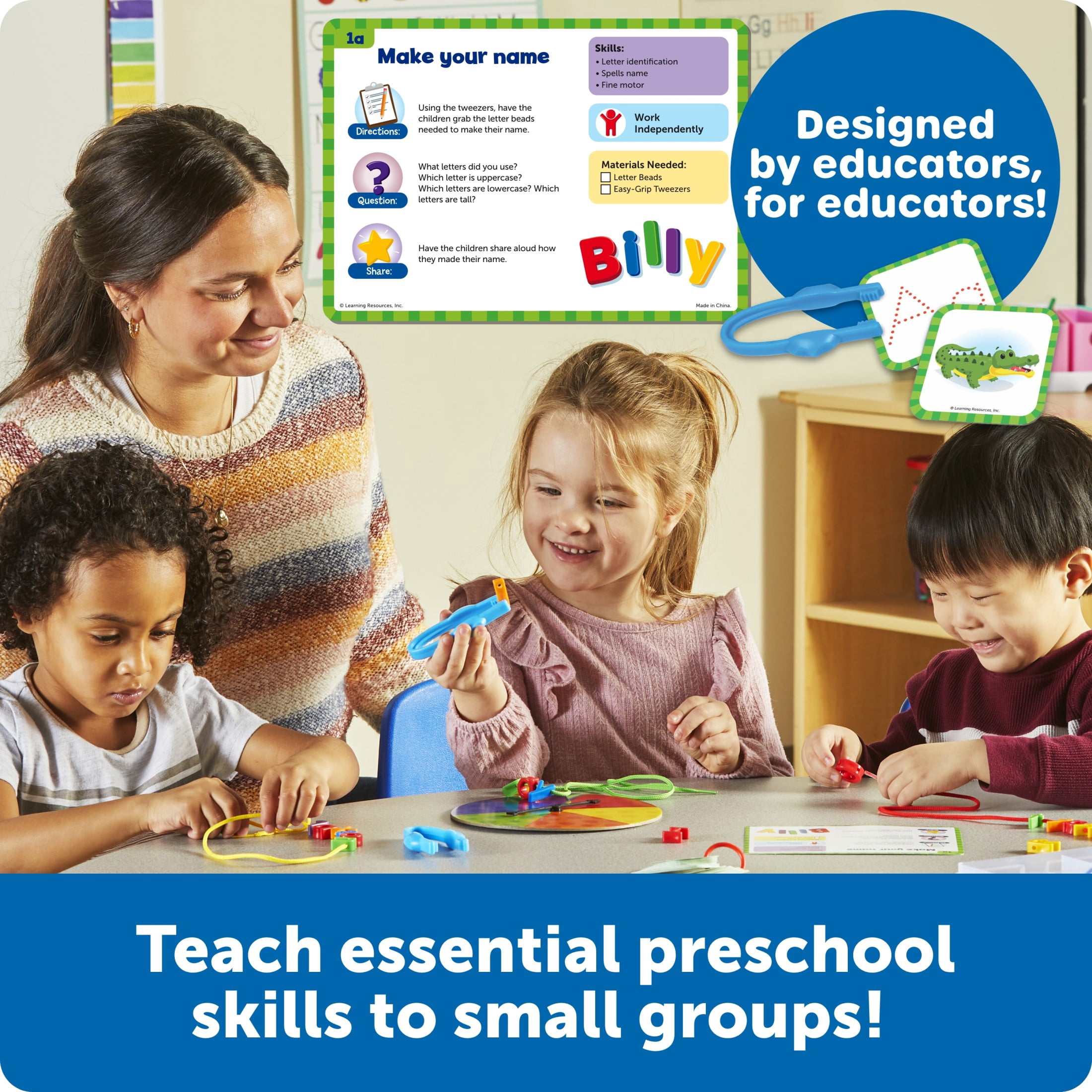 Learning Resources Skill Builders! Preschool Small Group Kit, Preschool Classroom Must-Haves, Preschool Learning Toys, Homeschool Supplies, Ages 4+, 689 Pieces