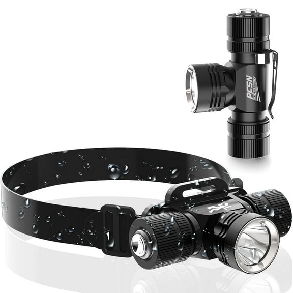 PFSN Scuba Diving Headlamp, 1200 Lumens Dive Light, Underwater Headlight IPX68 Waterproof, 3IN1 Underwater Flashlight for Caving, Snorkeling, Spearfishing